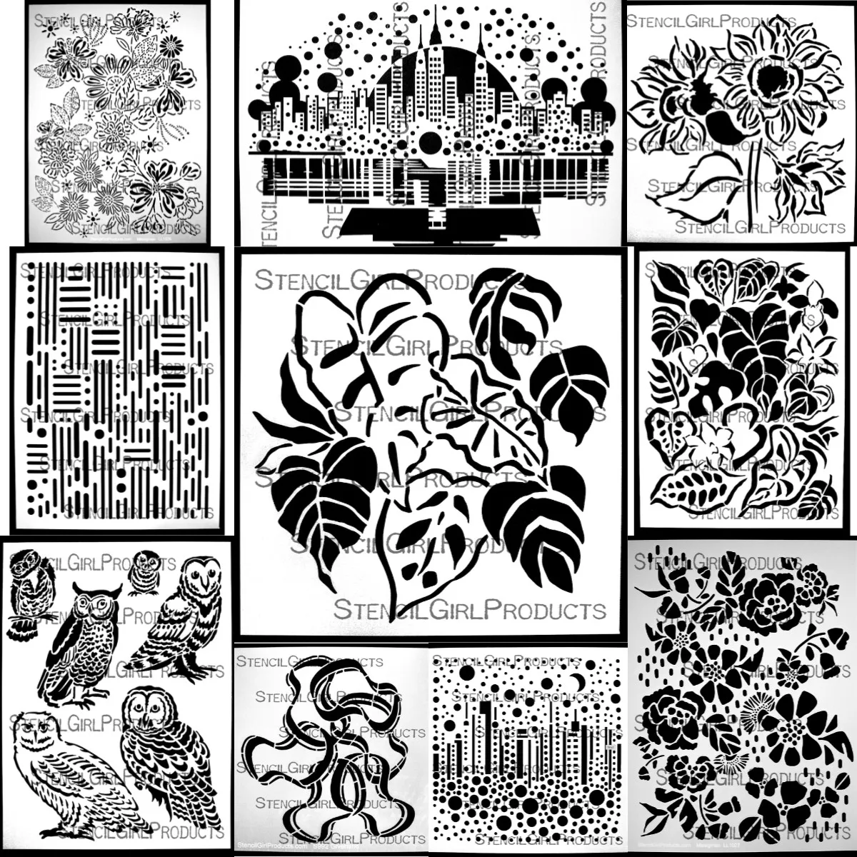 Leaves And Owl Flowers 2024 New September Stencil For Diy Scrapbooking Crafts Maker Photo Album Template Handmade Decoration