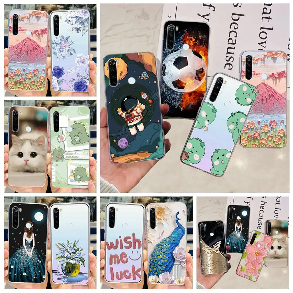 For Xiaomi Redmi Note 8 2021 Case Redmi Note 8T New Fashion Painted Cover Soft TPU Phone Case For Redmi Note 8 Pro Note8 T Shell