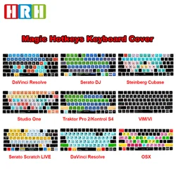Serato DJ Traktor Pro 2/ Kontrol S4 VIM Shortcuts Keyboard Covers US Layout Silicone Skin for Apple Magic MLA22B/A