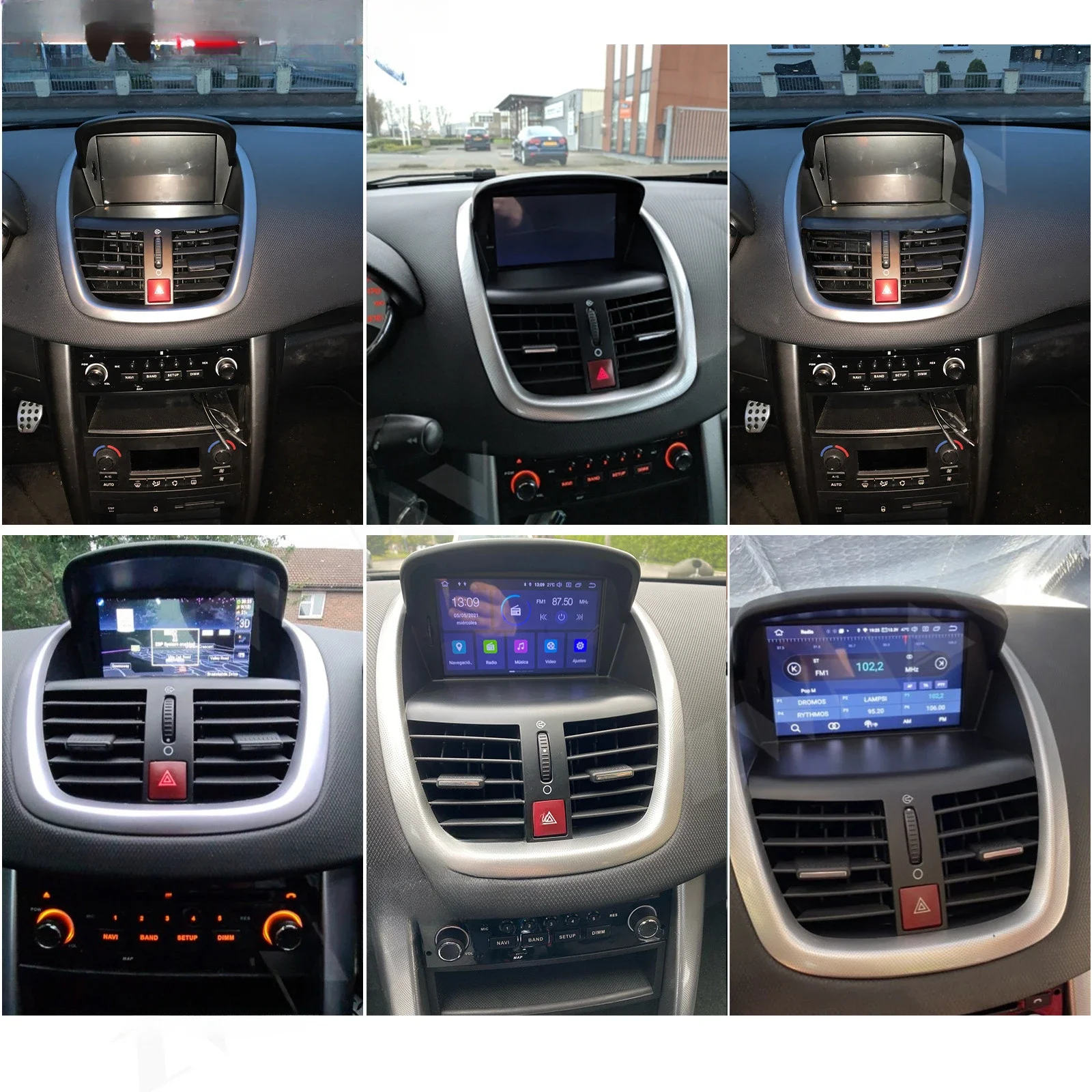 PX6 4G+64G Android 10.0 Car DVD Stereo Multimedia For Peugeot 207 2008-2014 Radio GPS Navi Audio Video Stereo
