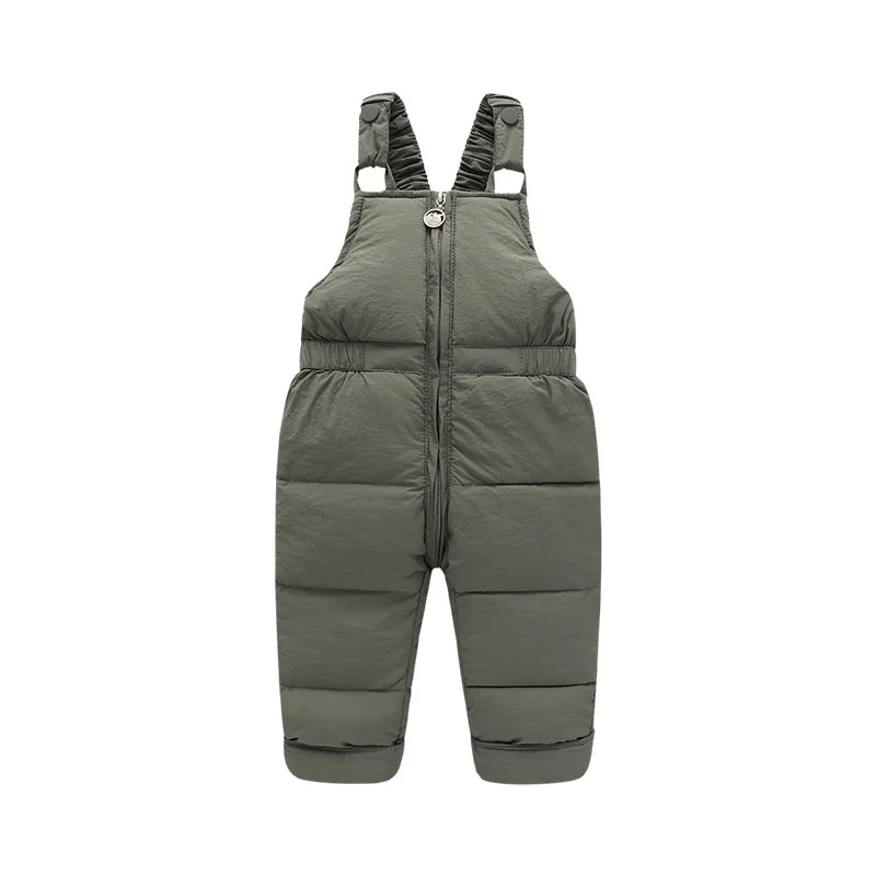 Children Warm Overalls Girls Thick Pants Baby Autumn Winter New Boys Jumpsuit 1-5 Years High Quality Kids Ski Down Overalls