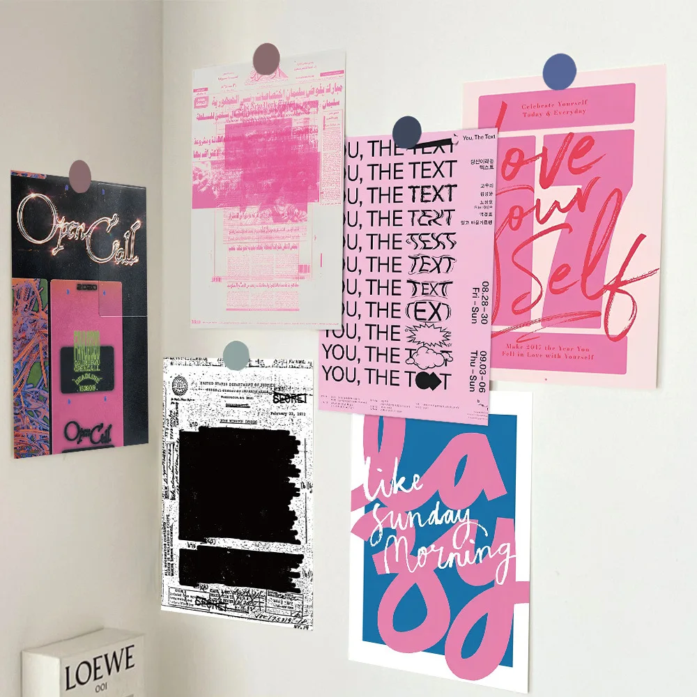 10PCS Ins-Style Fresh Minimalist Pocket Heart Postcards Message Cards High-End Niche Wall Decor Sweet Love Notes