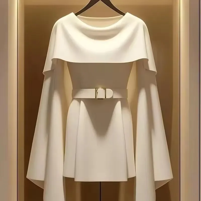 2025 女性シャツ春秋の新ラウンドネックルーズヘッド小さな香りシャツデザインセンスシックなカジュアルトップス女性ブラウス