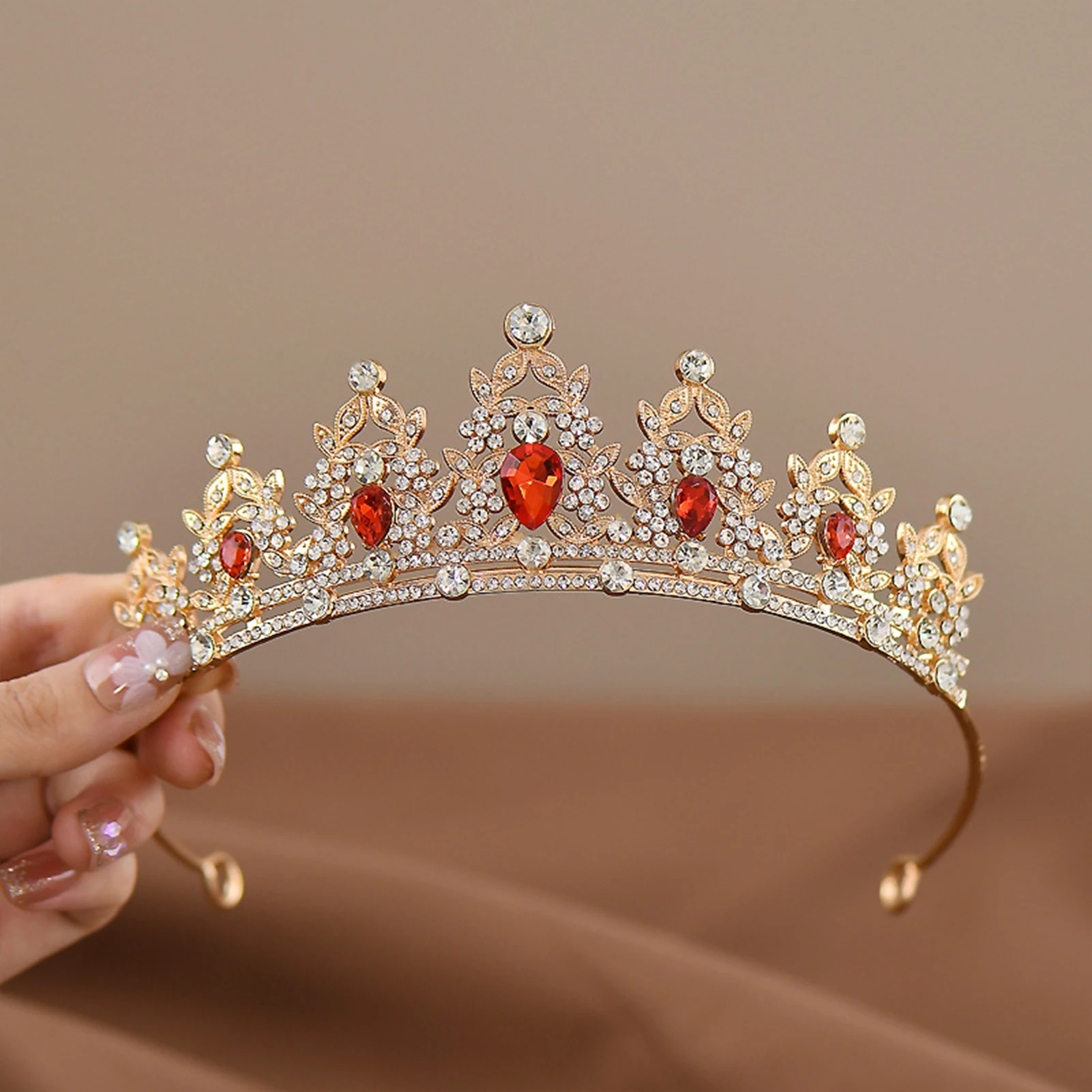 

Princess Crown Luxury Bridal Wedding Hair Accessories Exquisite Engagement Tiara Party Dress Hair Jewelry Baroque Retro Headwear