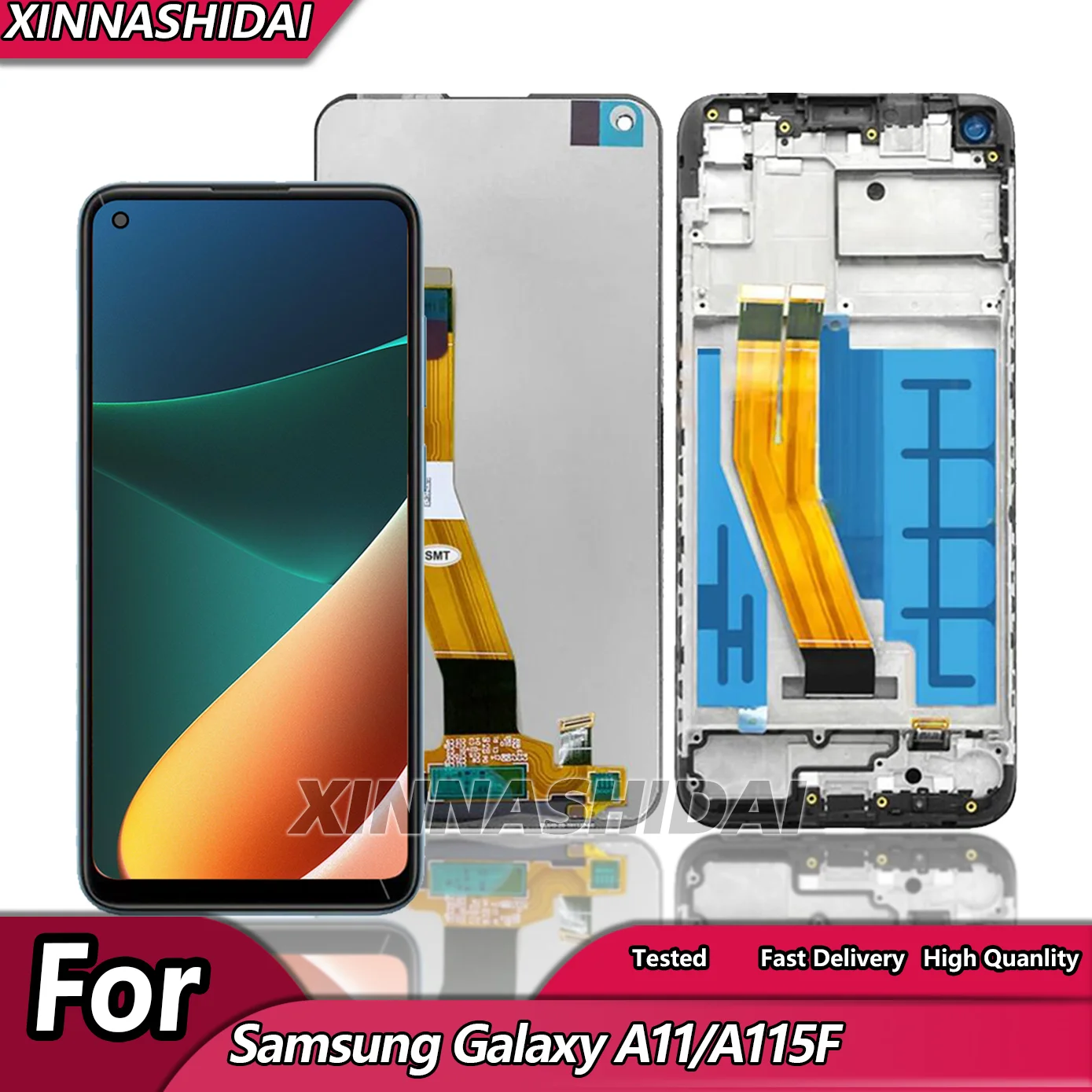 ЖК-экран Samsung Galaxy A11 A115 С Сенсорным Дигитайзером, Емкостный Дисплей, Рамка С Разрешением 2160*1080