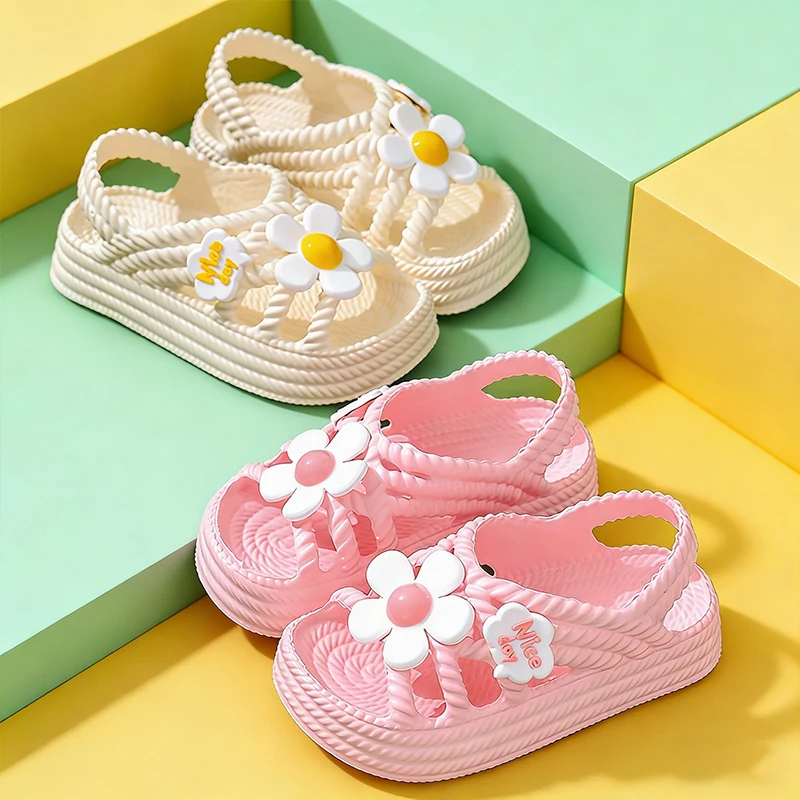 Neue Kinder-Hausschuhe Sommer Mädchen Badezimmer Zuhause Rutschfeste Strandschuhe Weichsohlige Baby-Sandalen – Detail 2