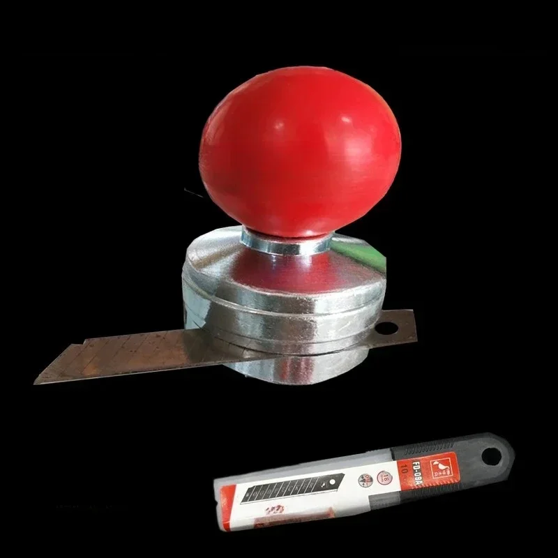 Manual Woodworking Trimmer Red Ball PVC Blister Film Scraping Bright Plated Youmu Veneer Knife Quick Trimming