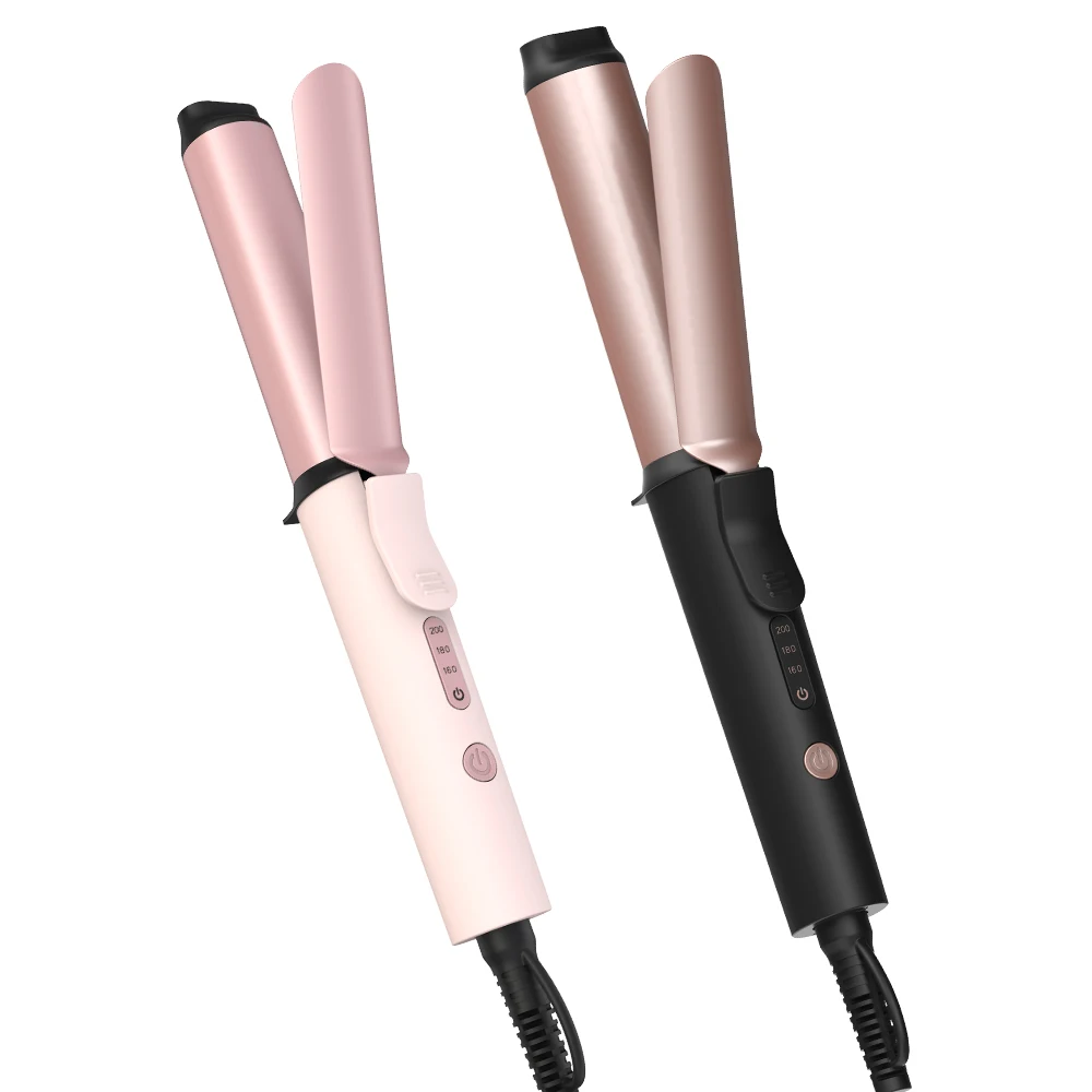 

SMET Dual Voltage Adjustable Temp Portable Rose Gold Travel Size Ceramic Mini Hair Curler Curling Iron