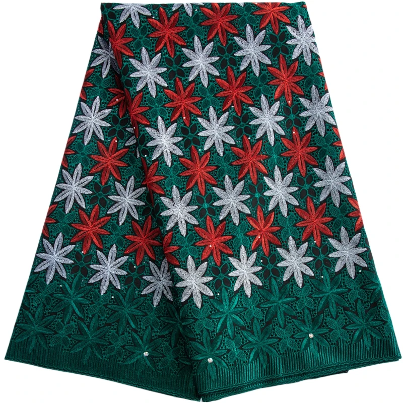 

Kalume African Swiss Voile Lace Fabric with Stones 2024 High Quality Nigerian Cotton Lace Fabric for Sewing Wedding Dress F3431