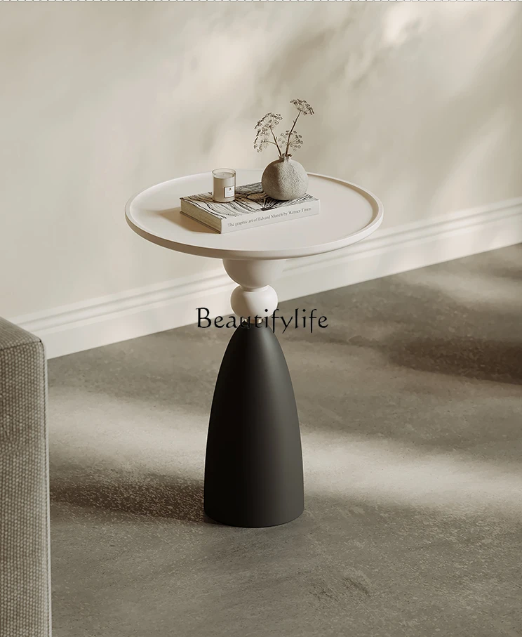 

Design Cream Style round Table Modern Minimalist Sofa Corner Table