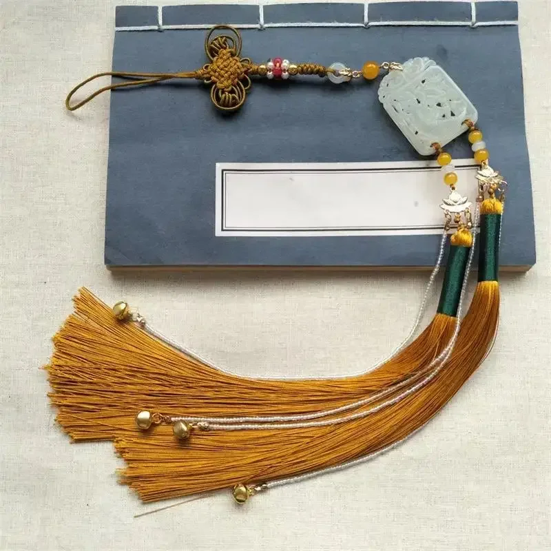 

Hanfu Waist Accessory Tassel Pendant Waist Rope Chain Women Chinese Vintage Waist Ornaments Jade Pendant Forbidden Step Men