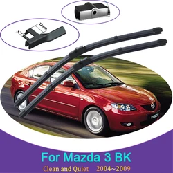 Car Front Windshield Window Wiper Blades for Mazda 3 Mazda3 BK 2004 2005 2006~2009 Frameless Rubber Snow Scraping Accessories