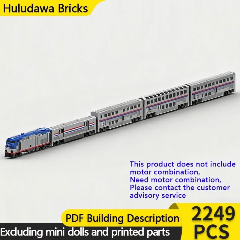 

Модель городской автомобиль MOC, строительные кирпичи, американский железнодорожный пассажирский поезд, модульные технологии, подарки, праздник, сборка, детские игрушки, костюм