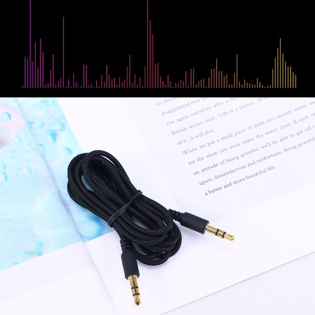 

1.5 Meters 3.5mm Male To Male Stereo Audio Cable Headphone Extension Cable Adapter for Smatrphones Tablets (Black)