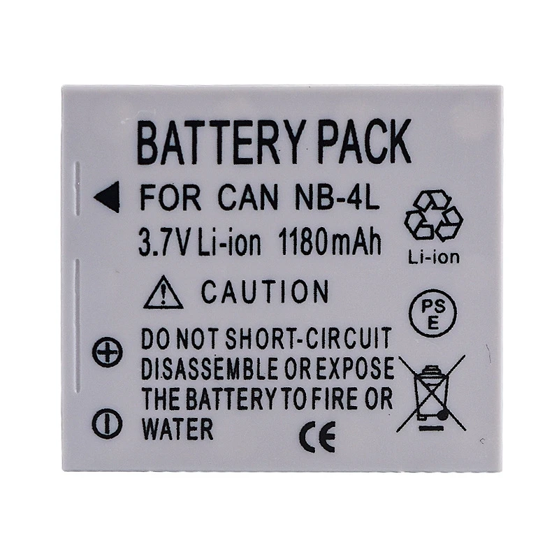 1180mah 3.7V Camera Battery Pack For Canon NB-4L for IXUS 130 115 220 110 117 1 00 230 120hs Camera Battery Pack Lithium battery