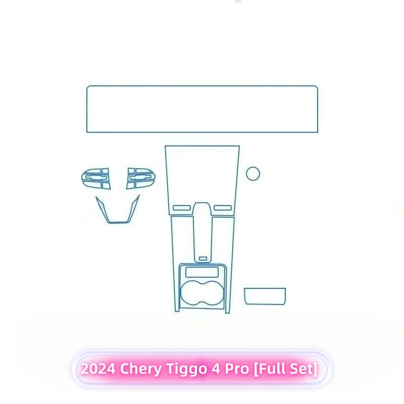 Für 2024 Chery Tiggo 4 Pro Übersee-Version Navigationsschutzfolie; Innenraumschutzfolie für die Mittelkonsole und den Schalthebel – Detail 2