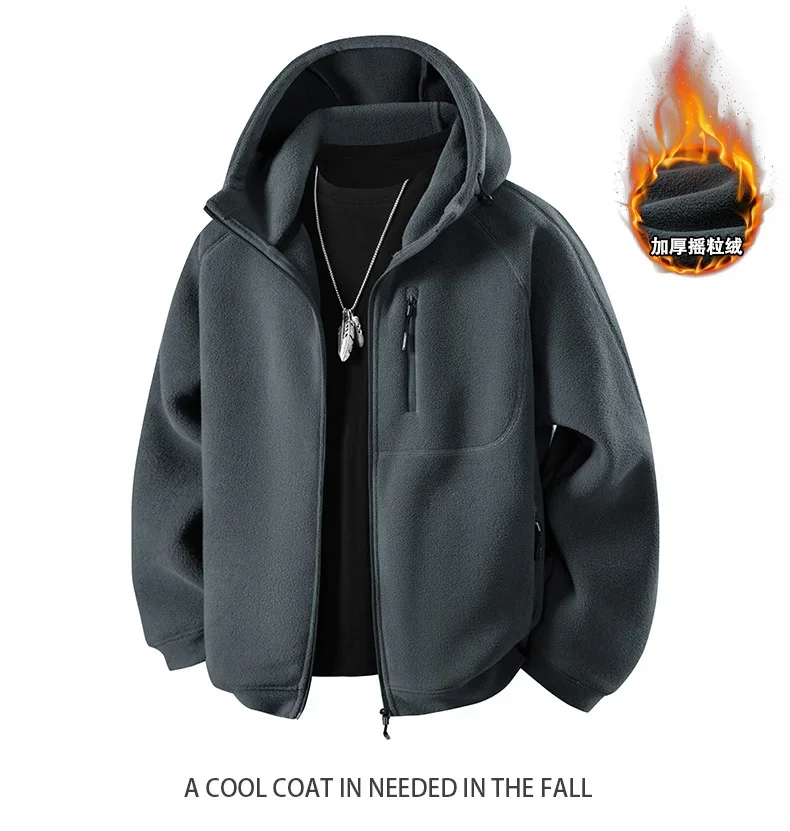 Plus Size 7XL 8XL Men's Tactical Fleece Jacket Autumn Winter Warm Full Zip Hoodies Multi-Pockets Hiking Hunting Outdoor Coats