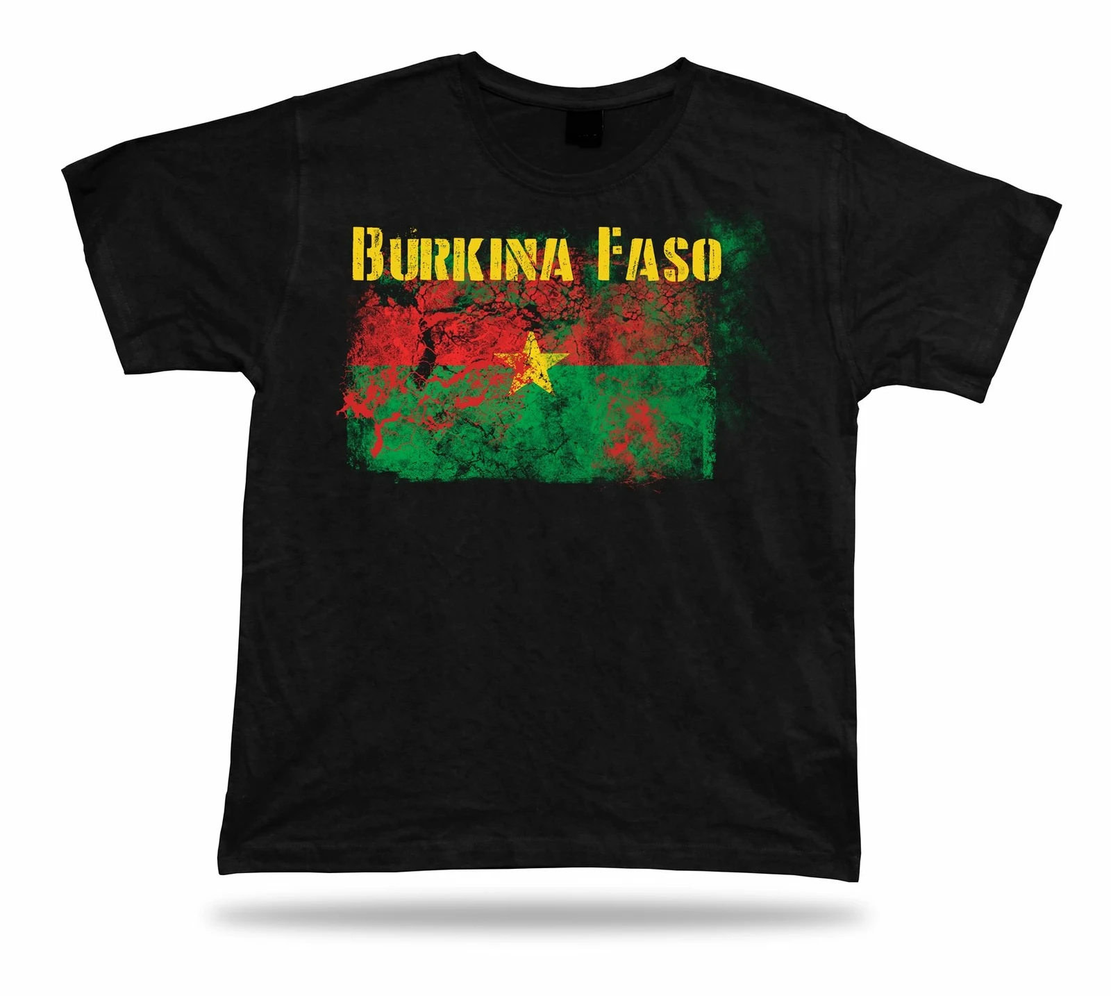 Burkina Faso drapeau T-shirt T-shirt haut carte de ville unité progrès justice cadeau