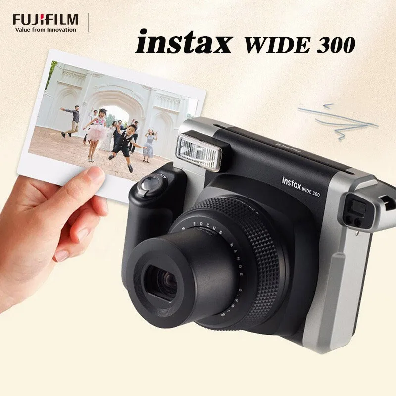 

Fujifilm WIDE 300 One-time Imaging Instant Camera 5 Inch Photo Paper White Edge Film Camera Instax White / Black Original