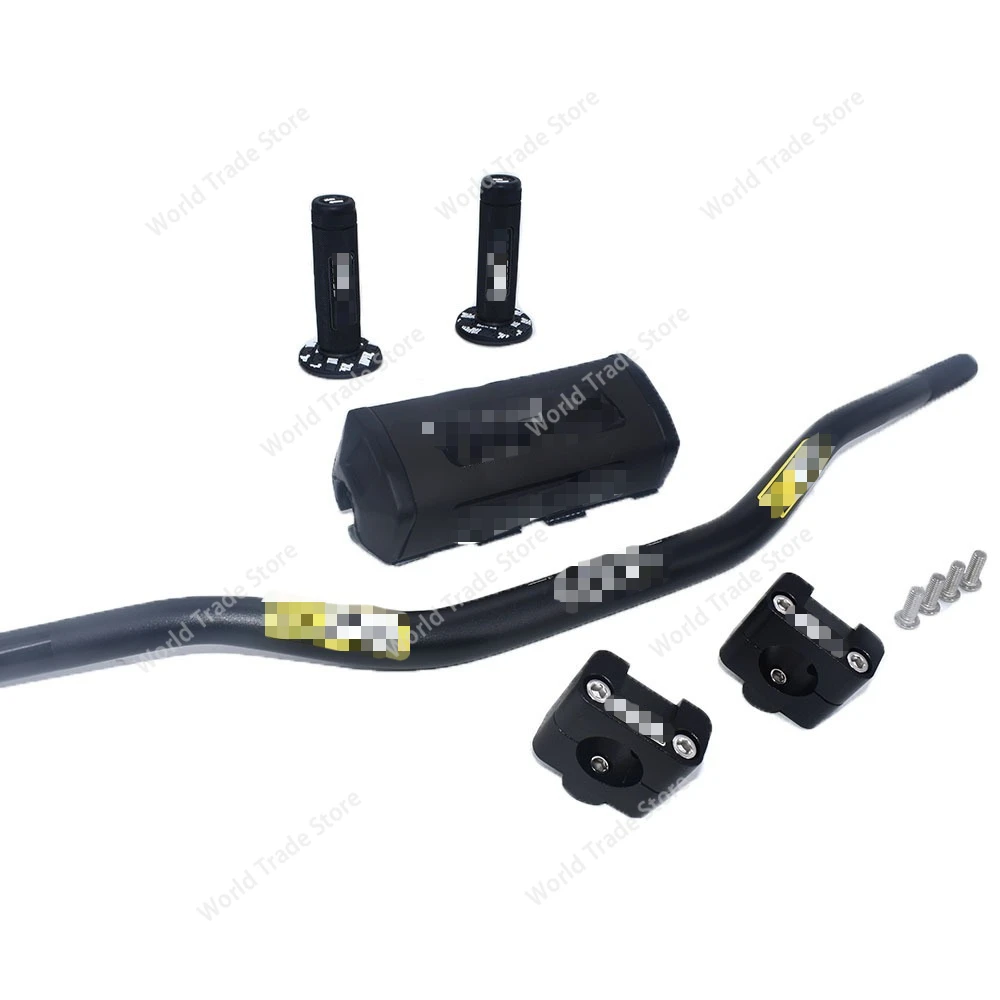 

Off-road Motorcycle Handlebar – 28mm Aluminum Alloy Tapered Handlebar with Chest Protector Blocks and Handlebar Grips