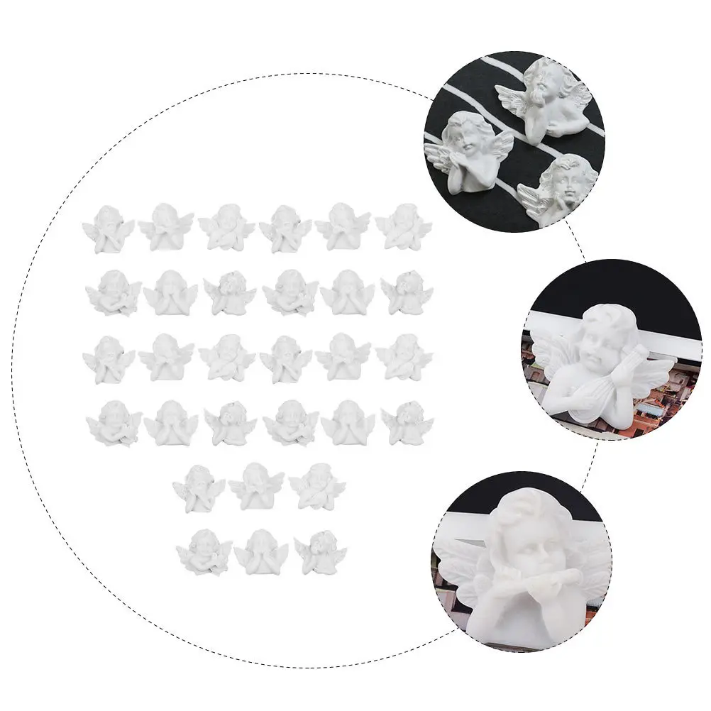 

60Pcs Miniature Angel Charm DIY Phone Case Embellishments Mini Resin Angels Phone Cover Decorative Accessories