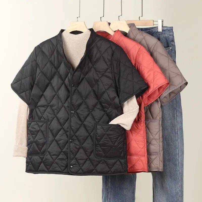 

Men's ort Sve Stand Collar Jaet Cotton Autumn Winter New Sle Warm Diamond id oulder Pad ket Button Cotton Clo...