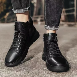 Men's Boots Lace Up Platform Male Shoes High Quality Offers Vintage Casual Hot Selling Designer Sale In Promotion New Offer Y2k