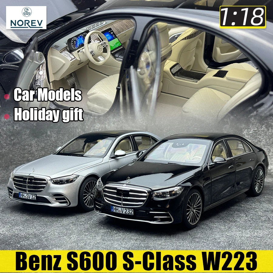 NOREV 1:18 2021 FOR Benz S600 S-Class W223 alloy car model luxury car to send boyfriend metal gift