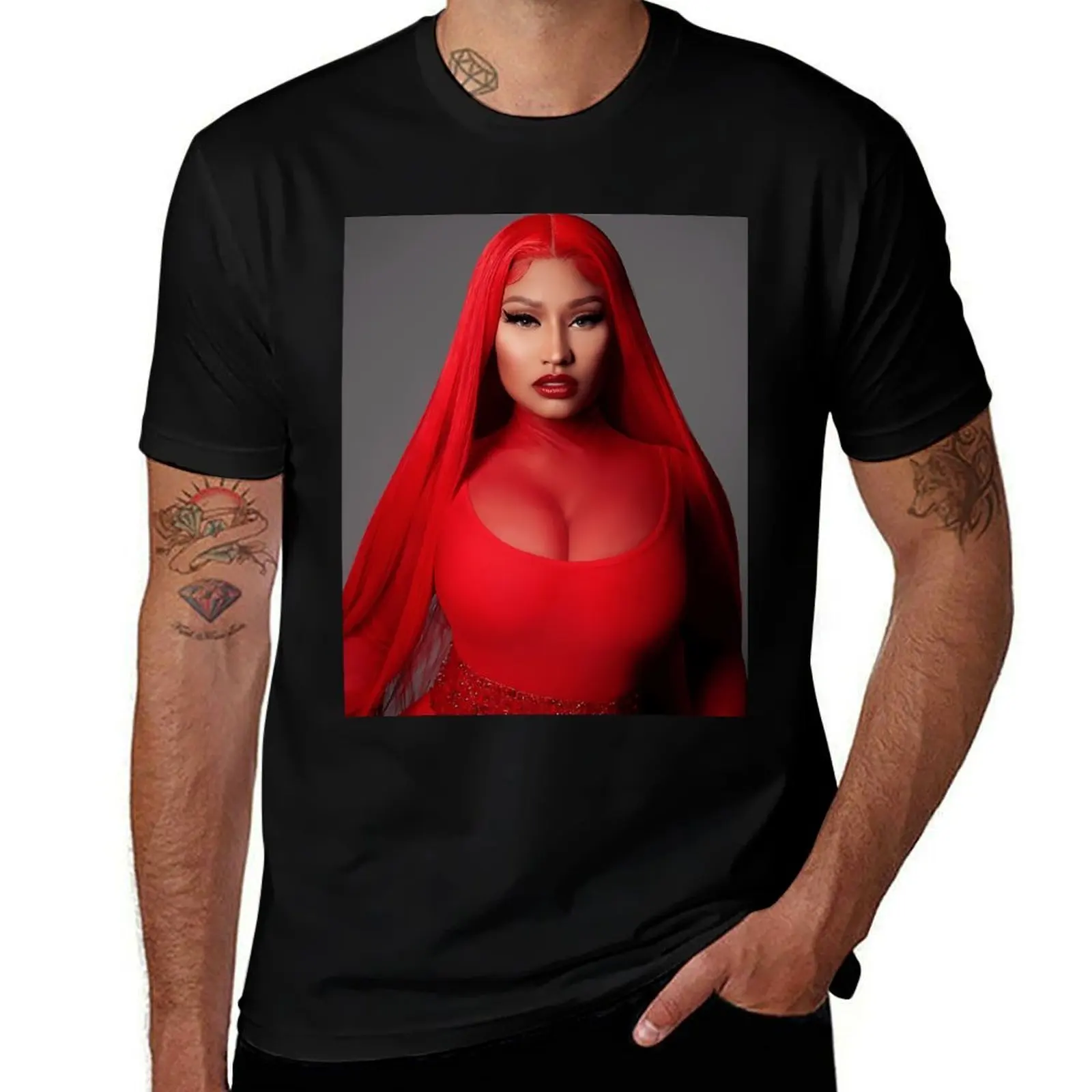 The Nicki Queen Classic -Nicki Barbz Essential T-Shirt Daily Wear Plain Short Sleeve Shirt T-Shirt