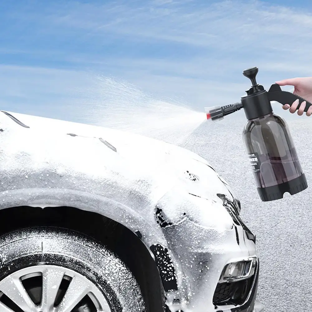 Handgehaltener Schaumsprüher für Autos, Hochdruck-Handpumpe mit Druckentlastungsventil, 2L Autowasch-Sprühflasche, Fensterreinigungswerkzeuge – Detail 6