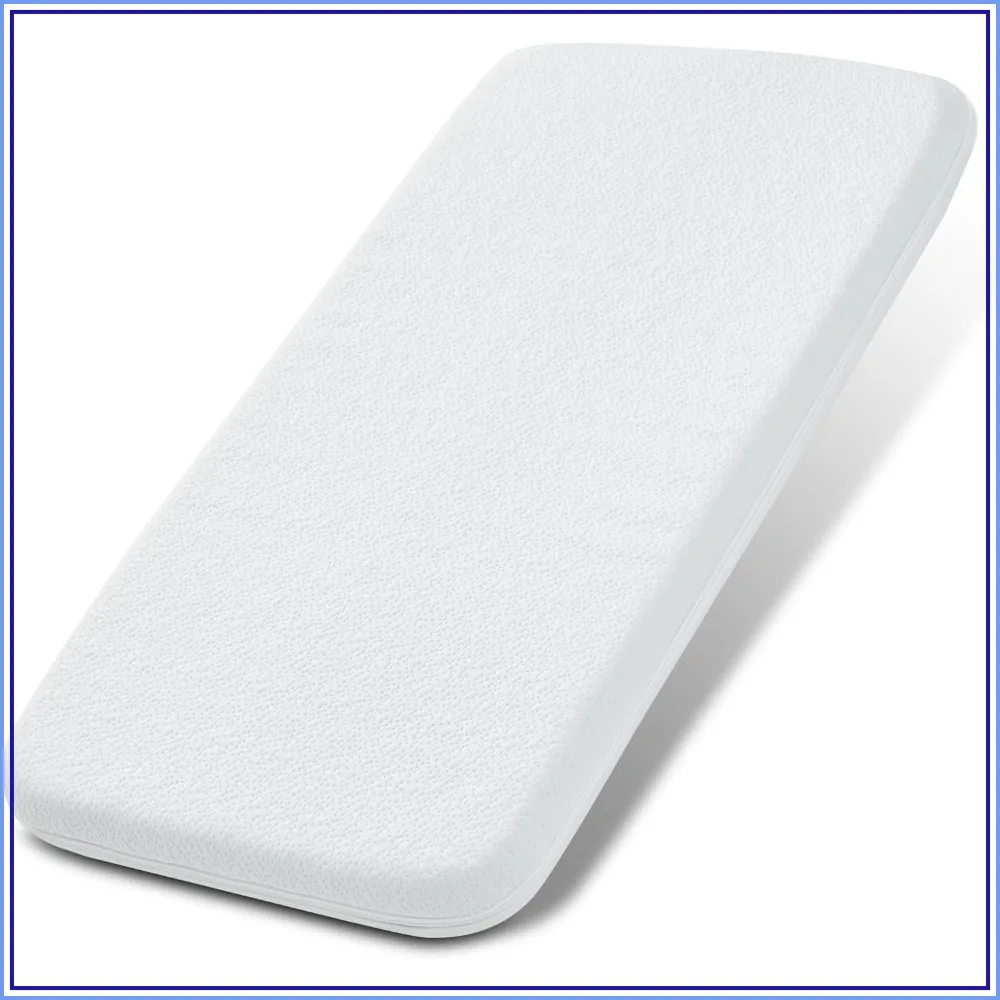 

33x19 Inch Gel Memory Foam Bassinet Mattress Pad, Dual Sided, Removable Breathable Cover