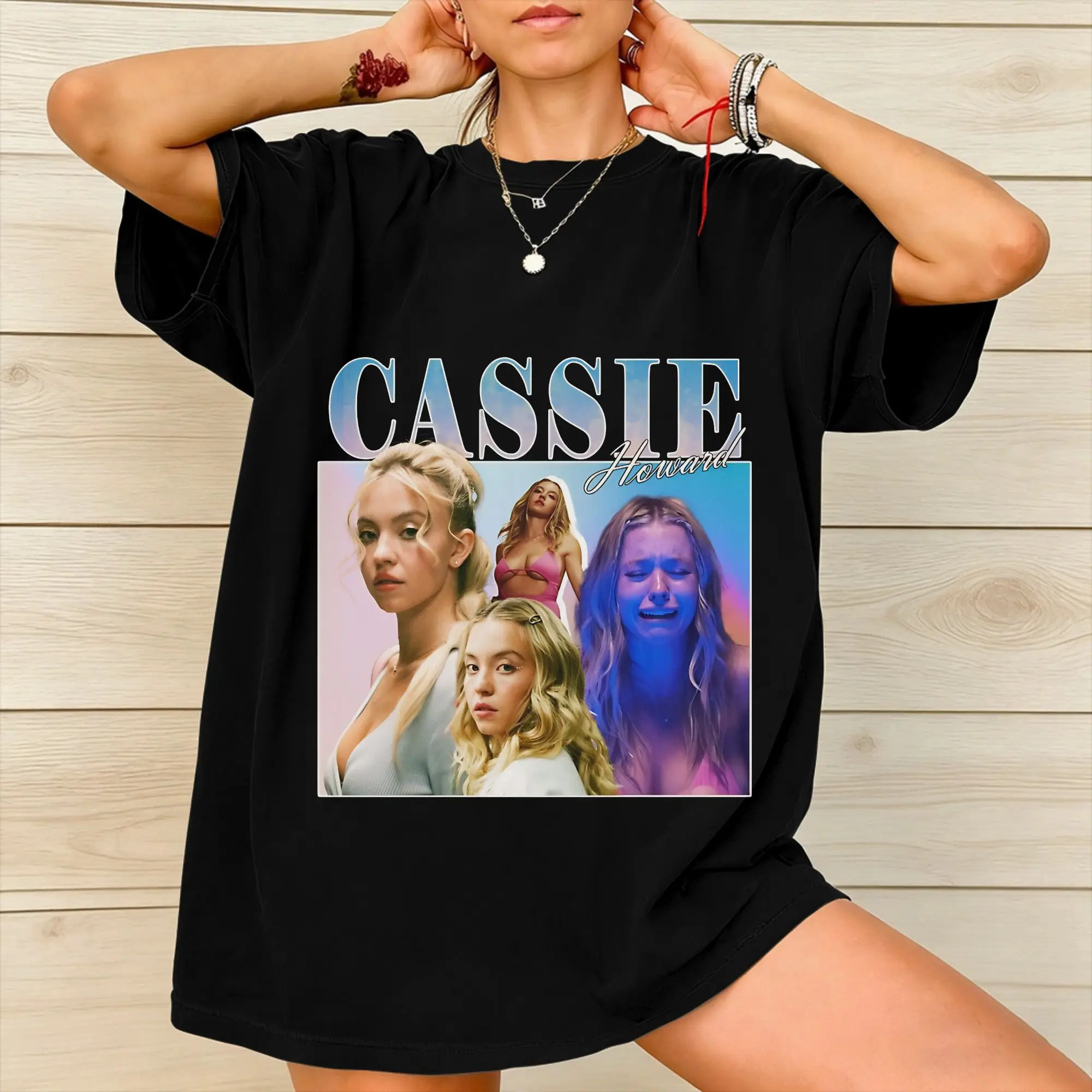 Cassie Howard Sydney Sweeney Accessories Men Women T Shirts Cotton Tee Print  Tops T-shirt