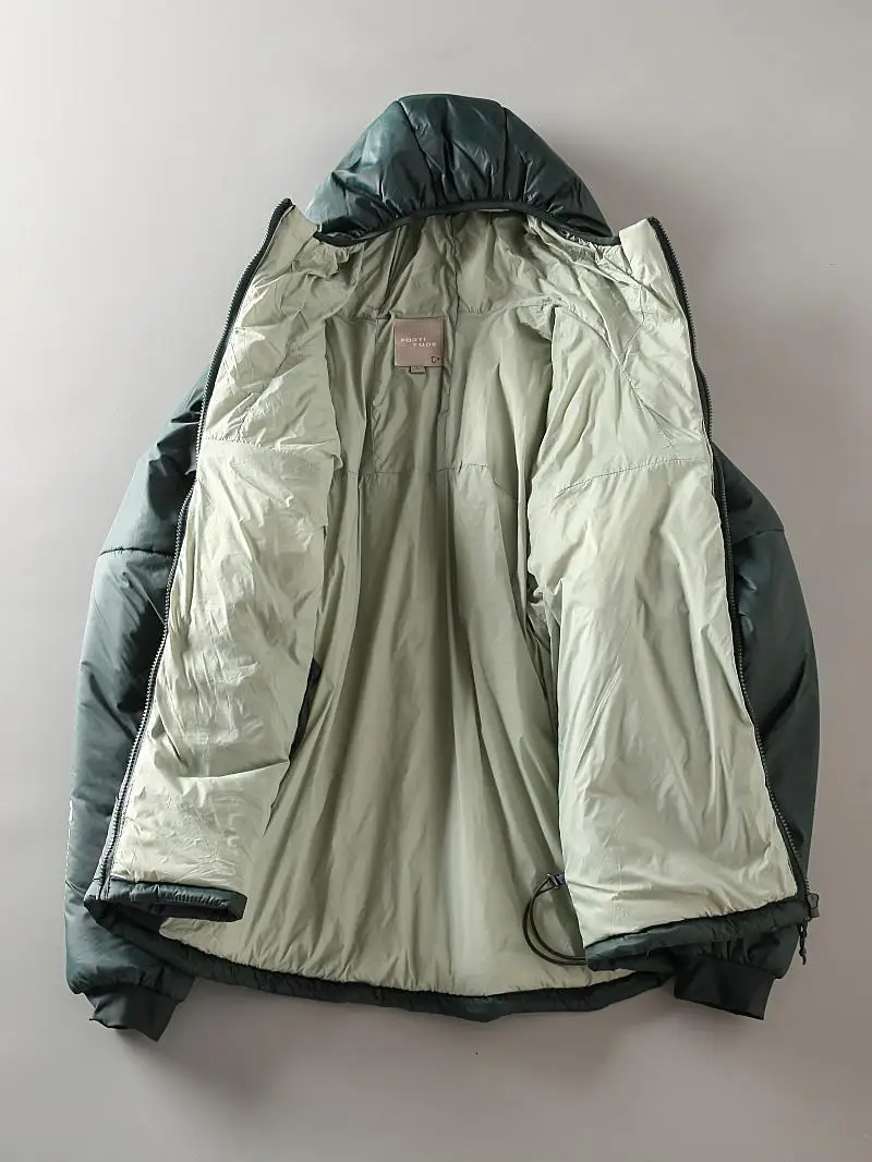 

Winter New Lightweight Fluffy Warm Men's Outdoor 3D Tailoring Faionable Hooded Cotton Jaet Cotton Coat Outerwear