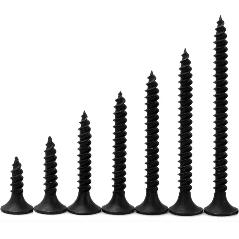 180 pieces of M3 small micro-carbon steel cross-head slotted flat-headed recessed self-drilling wood screws, suitable for home u
