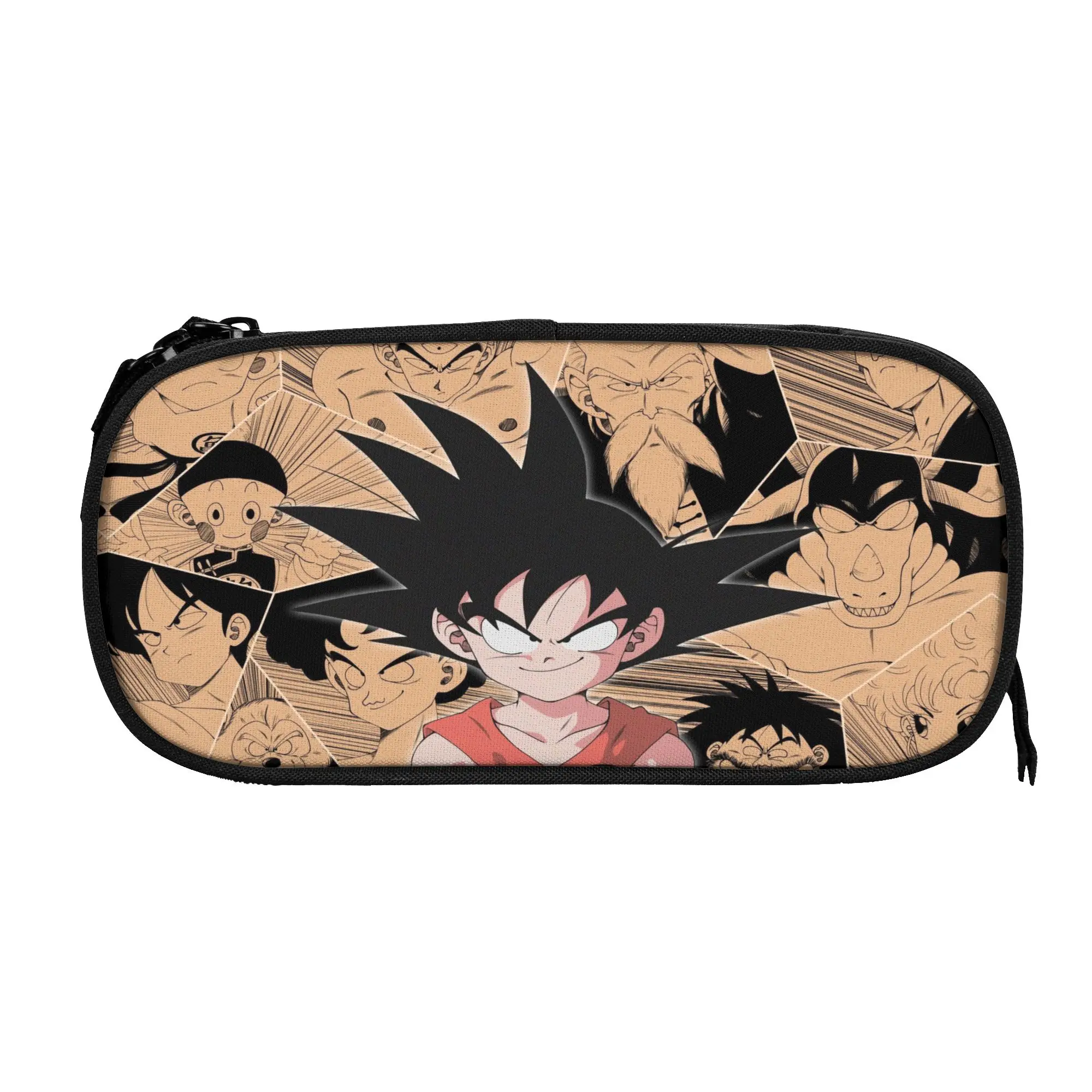 

Large Capacity Pencil Pouch DBZ dragonballz d-dragon-ball-l Merch Double Layer Pencilcase Girl Make Up Bag Birthday Gift