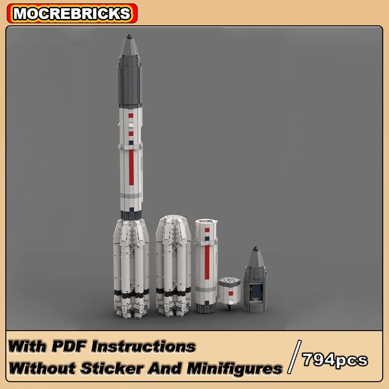 

MOC Space Heavy Carrier Rocket Proton M Universe Launch Vehicle Building Blocks Assembly Model High-tech Bricks Toys Kids Gifts