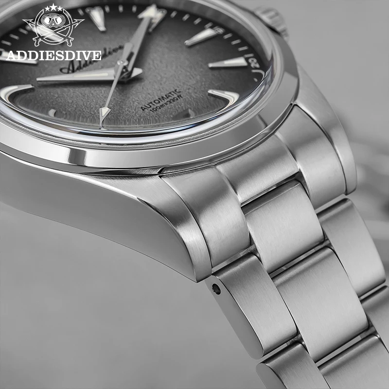 ADDIESDIVE Moda AD2094 reloj hombre Orologio meccanico automatico da uomo AR rivestito a bolle di vetro a specchio Orologi luminosi impermeabili