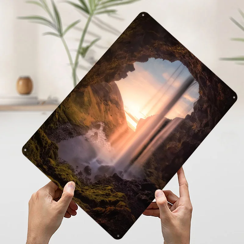 الصفاء المعادن المشارك ديكور المنزل تخصيص معدن القصدير علامات ل جدار الفن الديكور عناصر ديكور المنزل الفاخرة الرجعية العصا ديكو