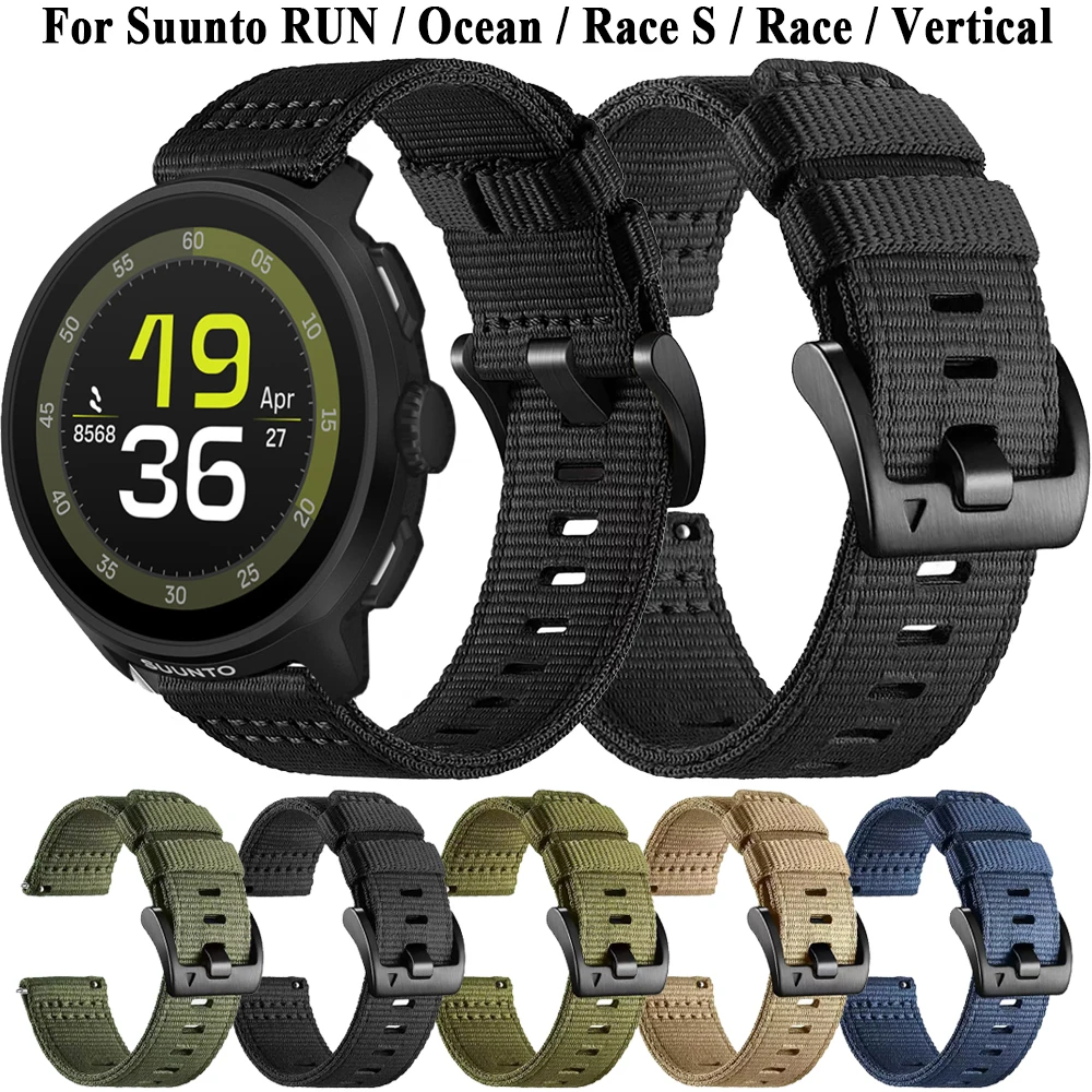 22mm Canvas Watch Strap For Suunto Run Watchband Bracelet Replacement Wristband For Suunto Ocean Vertical Race S Men Band