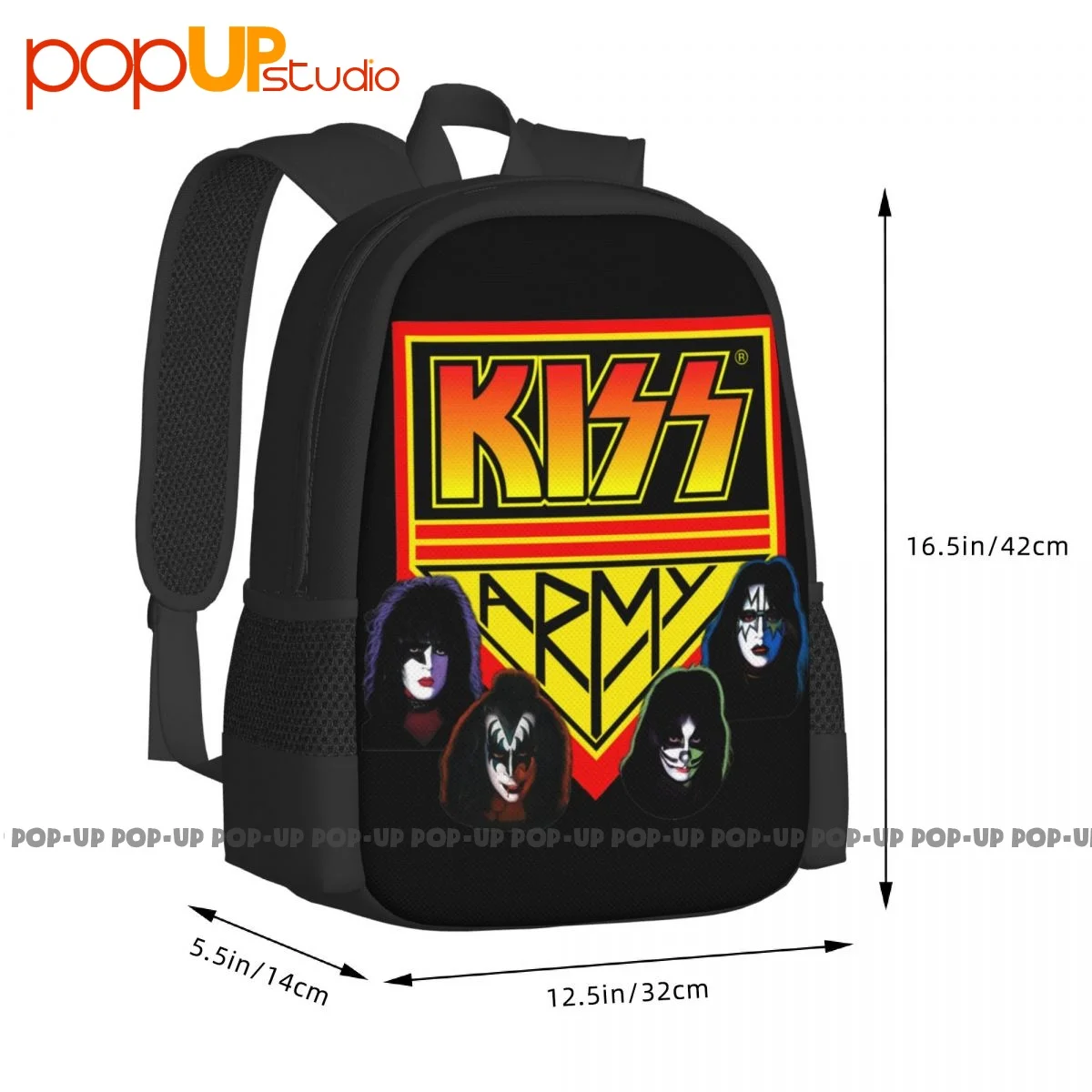 Kiss Army Lights Makeup On Stagenew Band Merch Backpack Large Capacity Cute Swimming Gymnast Bag Large Capacity