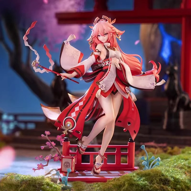 

【Presale】‌Genshin Impact‌ Statue Figures Yae Miko Action Figurals Collectible Model Anime Figurine Game Character Sculpture Toy