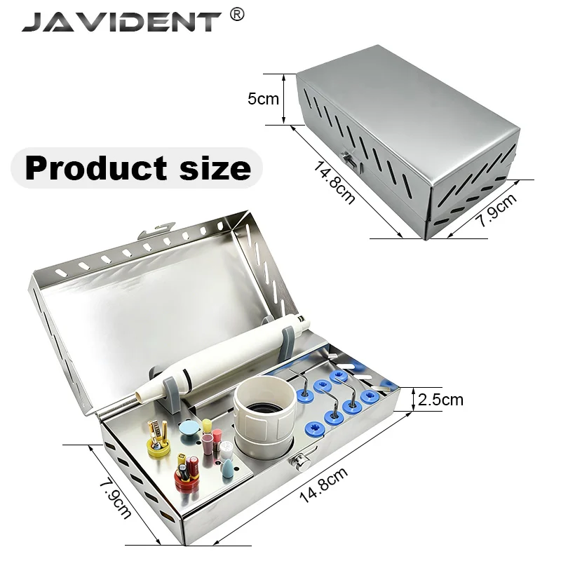 1 Set Dental Scaler Handpiece Sterilization Tray Scaler Tips & Polishing Heads Irrigation Needle Storage Tray Disinfection Box