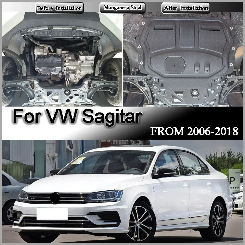 Für VW Sagitar 2006-2018 1.4T 1.6L 1.8T 2.0L Schutzplatte für Motor, Kraftstofftank, Fahrgestell, Schutzblech