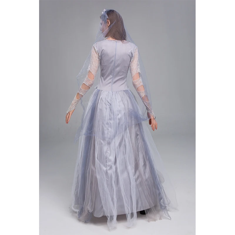 Costume de carnaval de la mariée cadavre pour femme, robe de soirée de paupières, cosplay Spooktacméthanol, comtesse sanglante, jour de la fréquence, Halloween