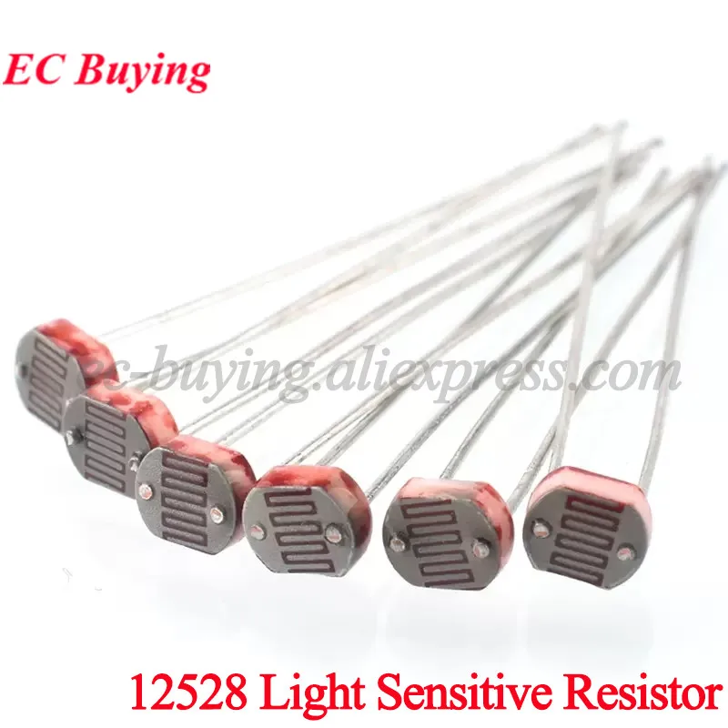 20Pcs/2pcs GL12528 Light Sensitive Resistor 12mm Photoresistor 12528 LDR Dependent Resistance GL12 Photo Resistor Item Kit Set