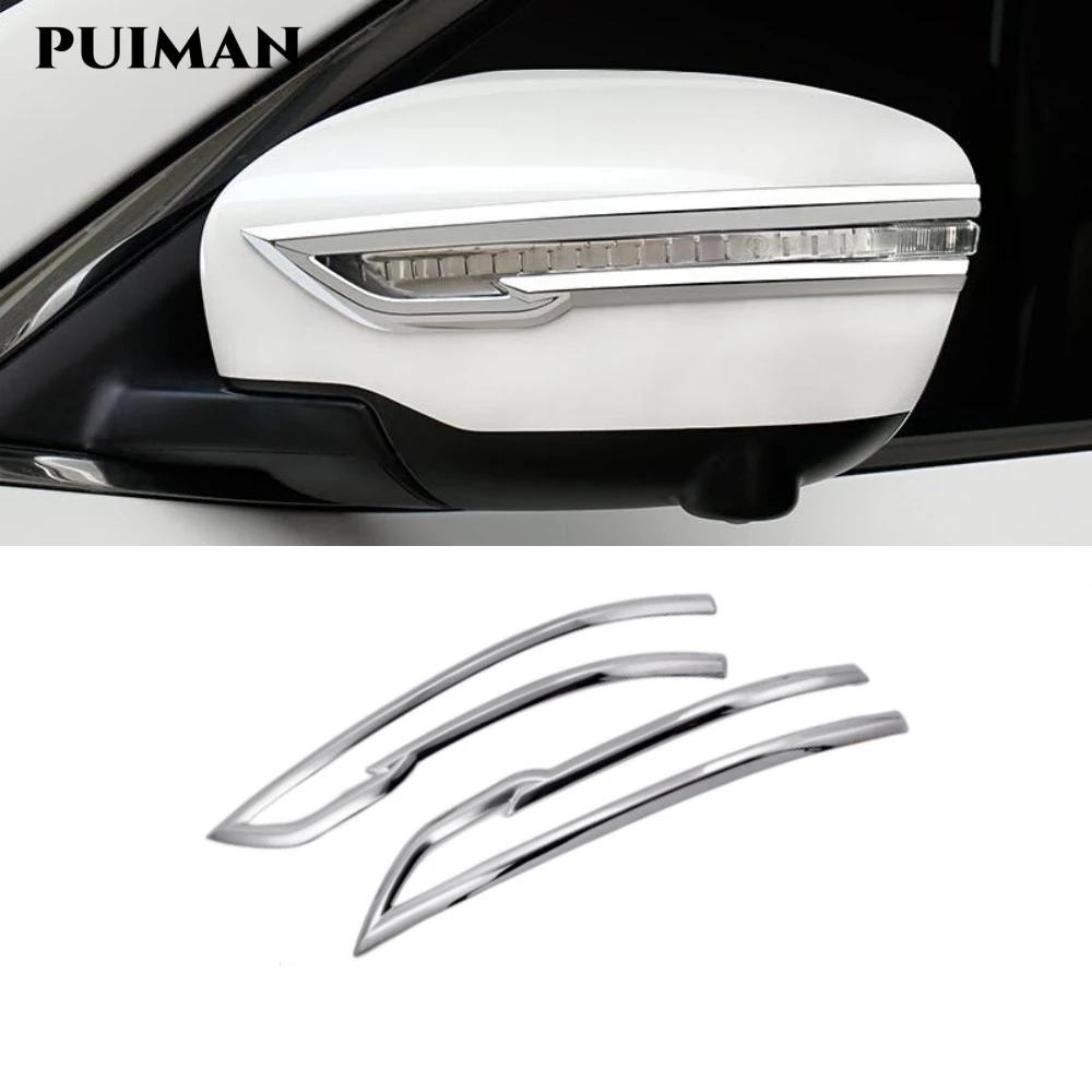 

ABS Chrome For Nissan Qashqai J11 2nd Rogue 2015 2016 2017 2018 Car Rearview mirror decoration strip Cover Trim Accessories 2pcs