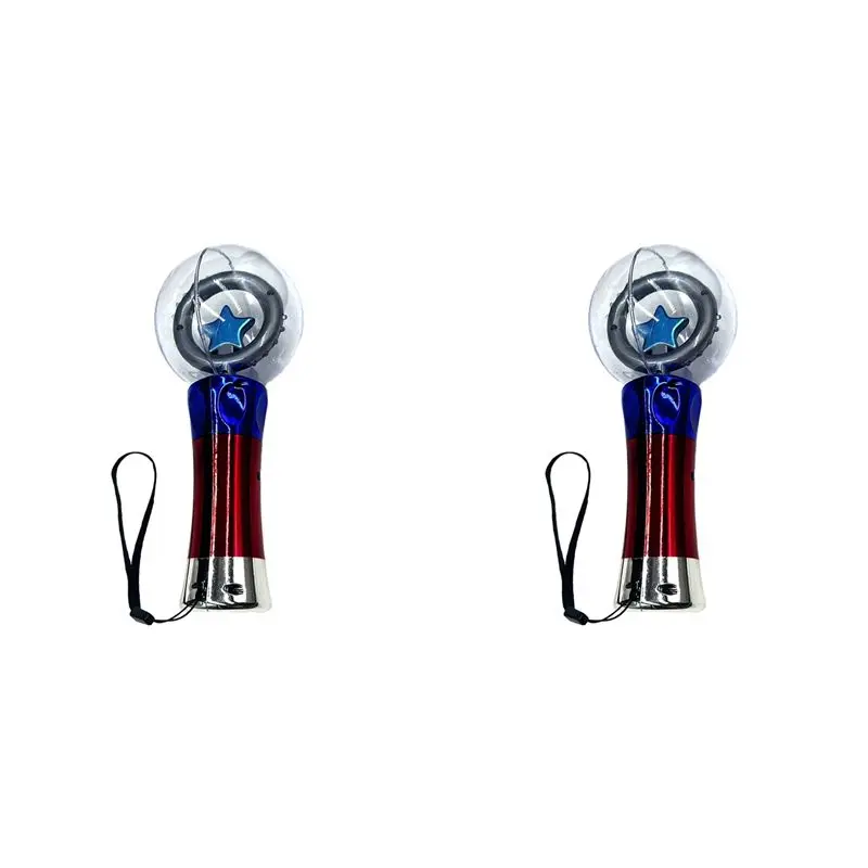 A04F-2 pezzi da 3,2 pollici rotante lampeggiante LED bacchetta da concerto bastoncini luminosi illuminano la bacchetta magica per la festa di compleanno dei bambini