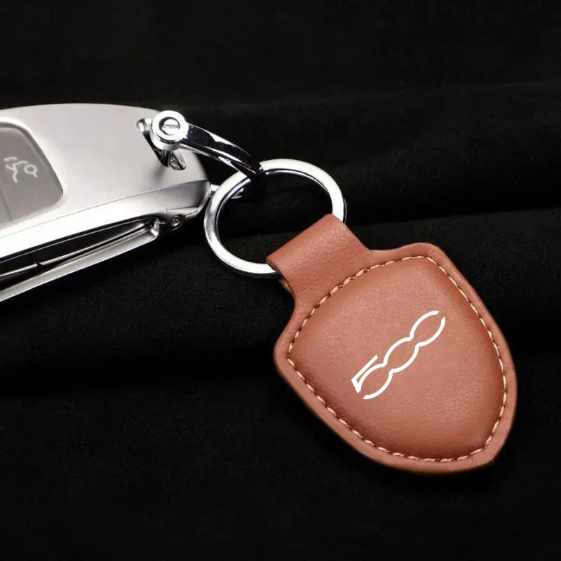 Car Rotatable KeyChain Horseshoe Buckle  For Fiat 500