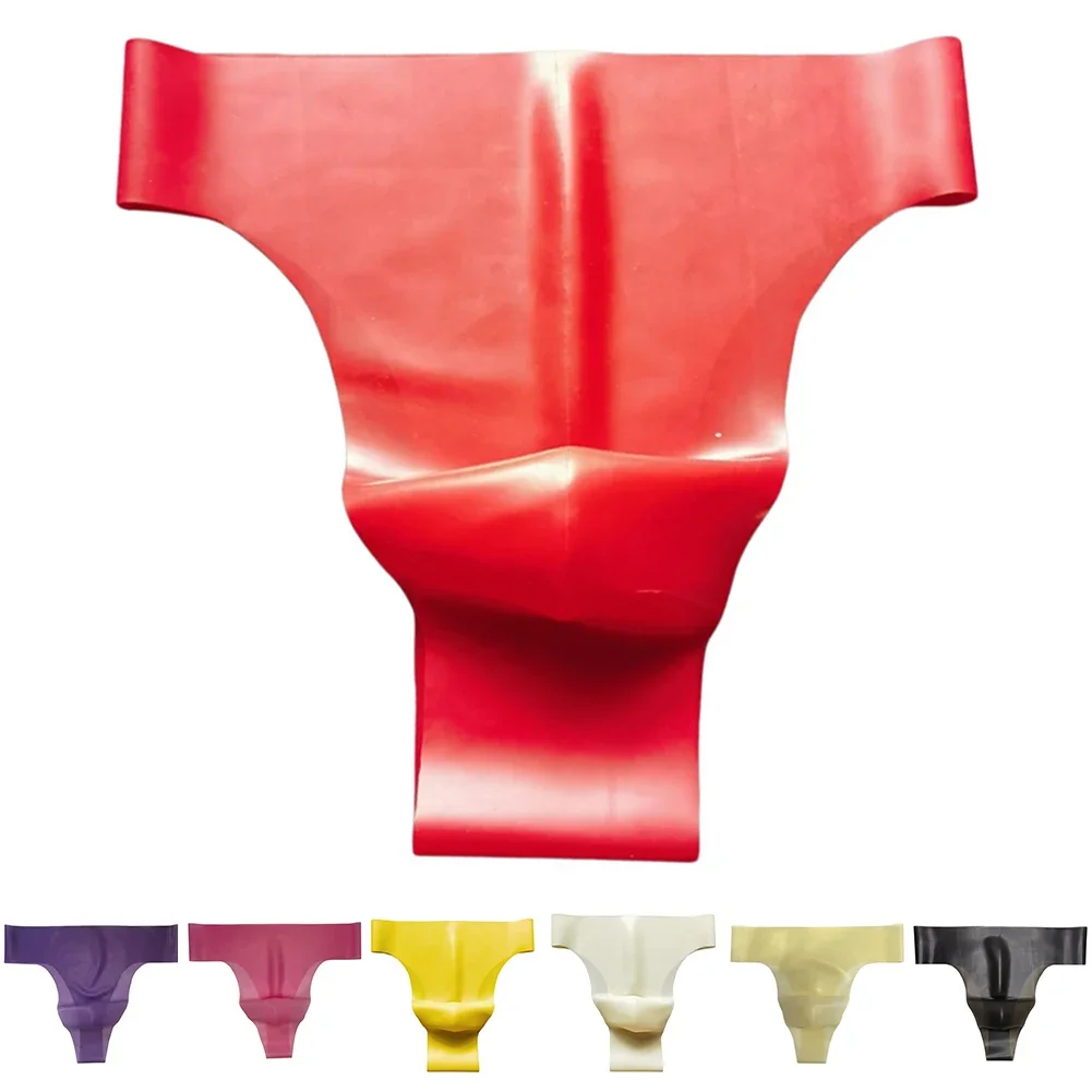 

1x Men's Latex Briefs Seamless Sexy Thong Panties Male Low Waist Sexy Lingerie Erotic Underpants Underwear