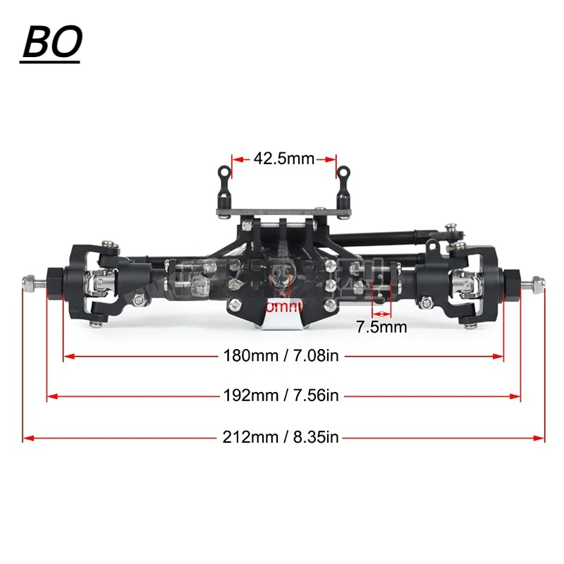 Metal Axle for 1/10 RC Crawler Car SCX10 II Diamond Straight Axle AXIAL SCX10 Second Generation 90046 47 Upgrade Accessories